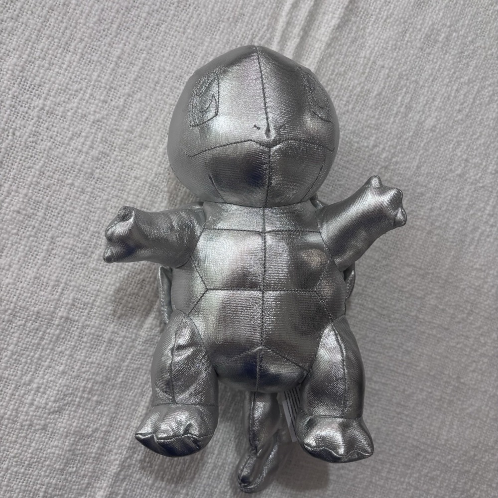 2021 Pokemon Silver‎ Squirtle GameStop Chrome 9" Plush 25th Anniversary Jazwares
